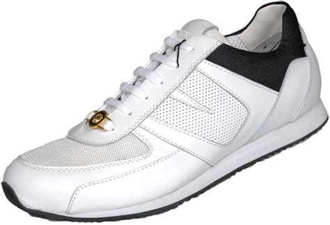 Versace Versus Lion Head Leather Mesh White Trainers